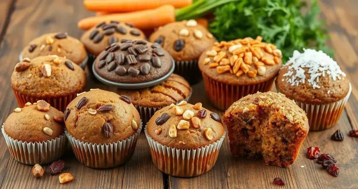 Variedades do Muffin de Cenoura Saudável