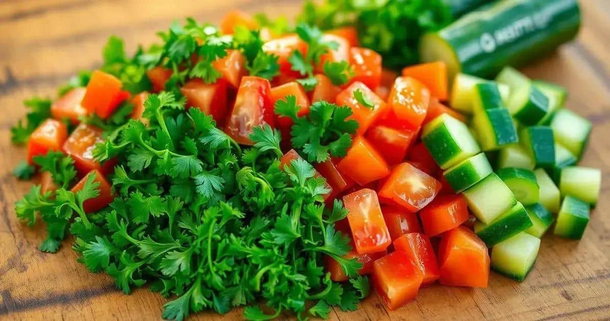 Ingredientes do Tabule de Trigo Simples