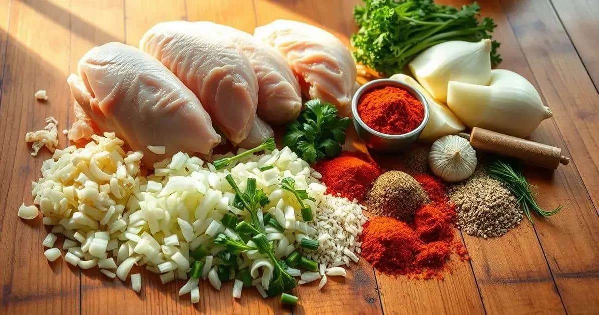 Ingredientes para Frango Desfiado Fácil