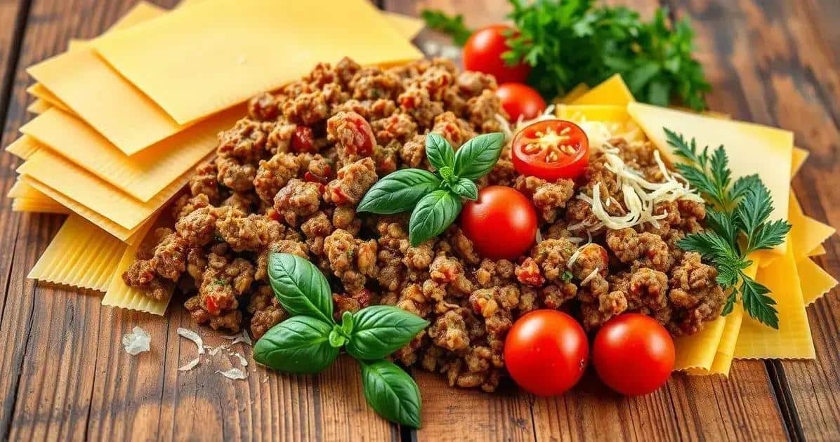 Ingredientes para Lasanha de Micro-ondas