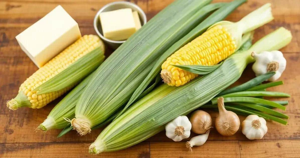 Ingredientes para o Milho Refogado com Manteiga