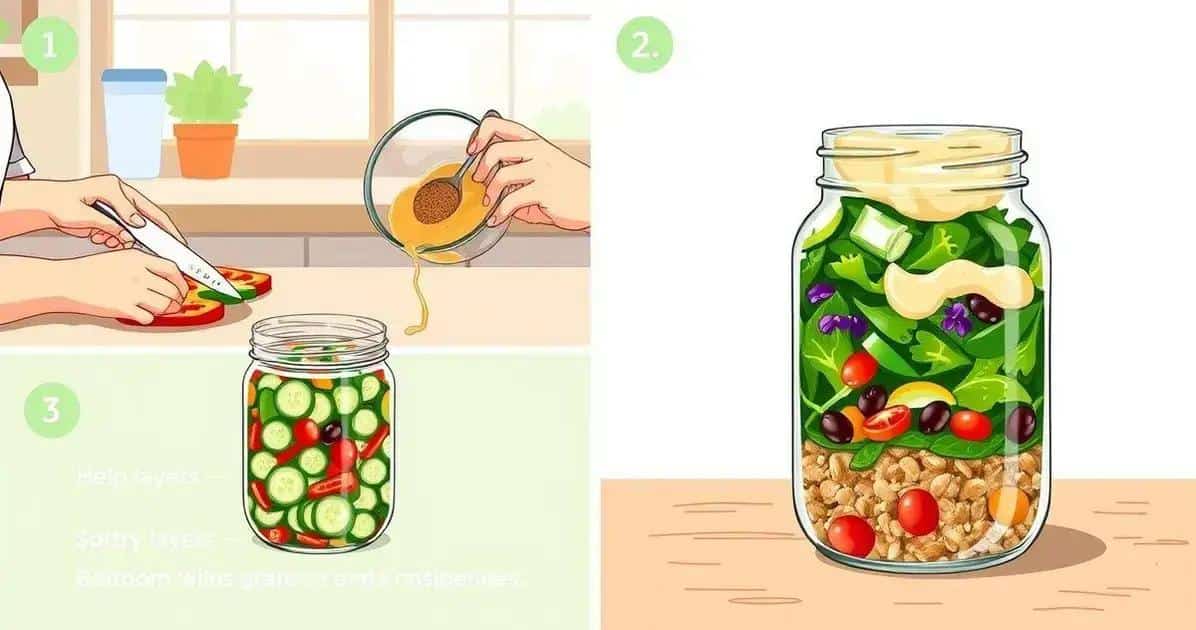 Método de Preparo da Salada de Pote