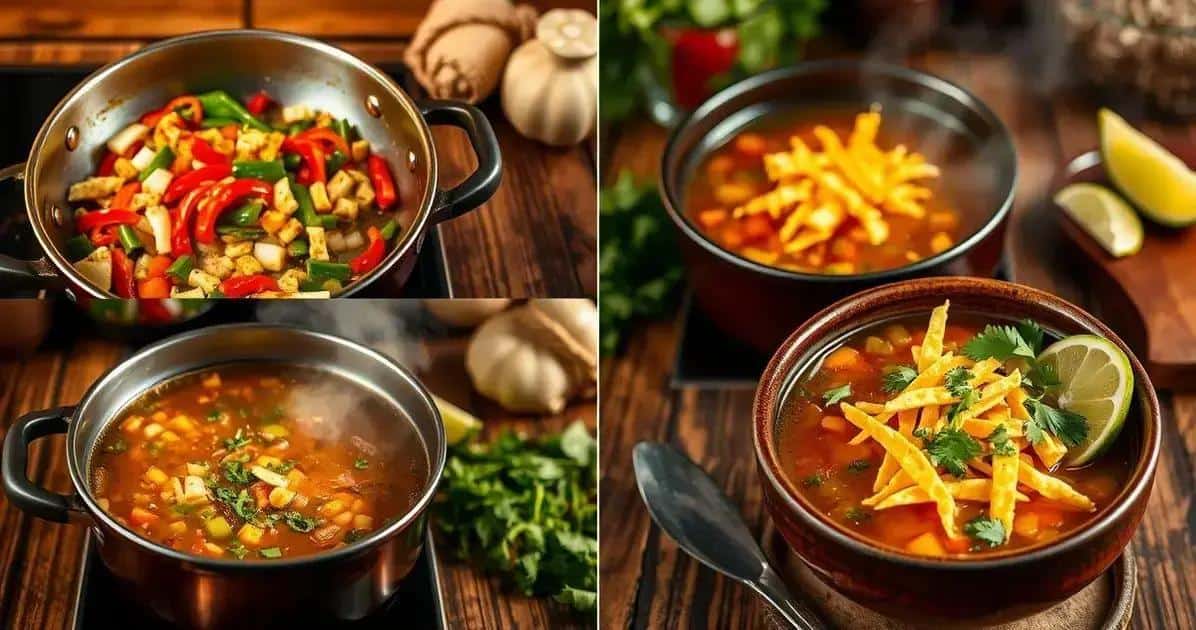 Método de Preparo: Passo a Passo para a Sopa de Tortilla