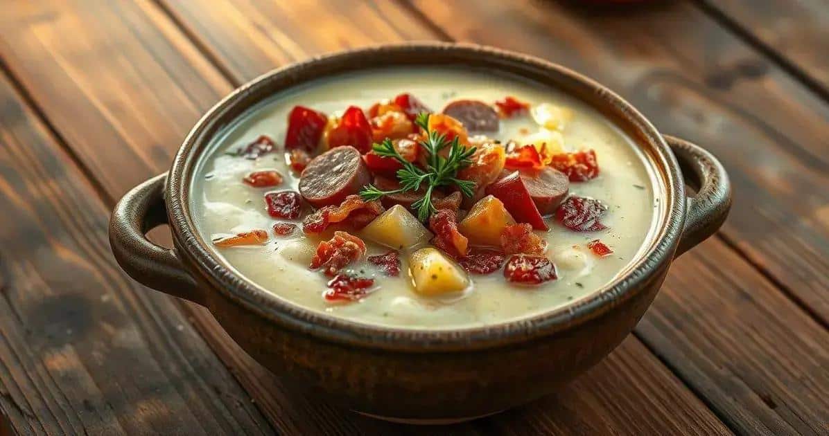 Creme de Alho Poro com Bacon e Linguiça: Uma Receita Irresistível e Cremosa