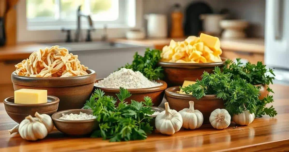 Ingredientes da Empadinha de Frango