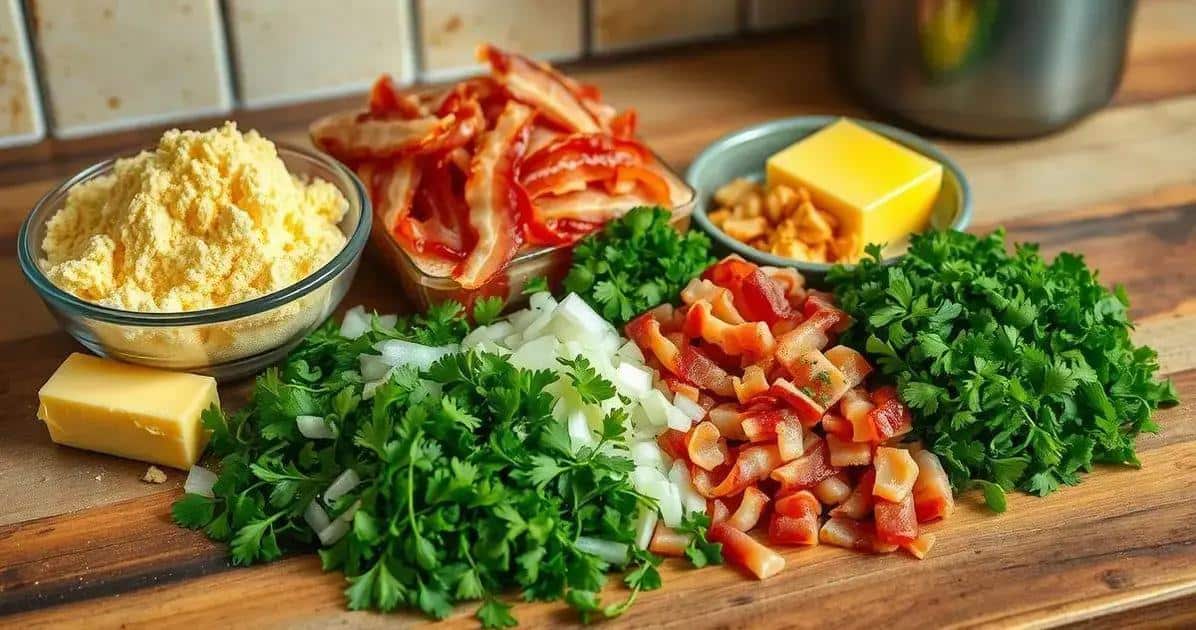 Ingredientes da Farofa Crocante Fácil