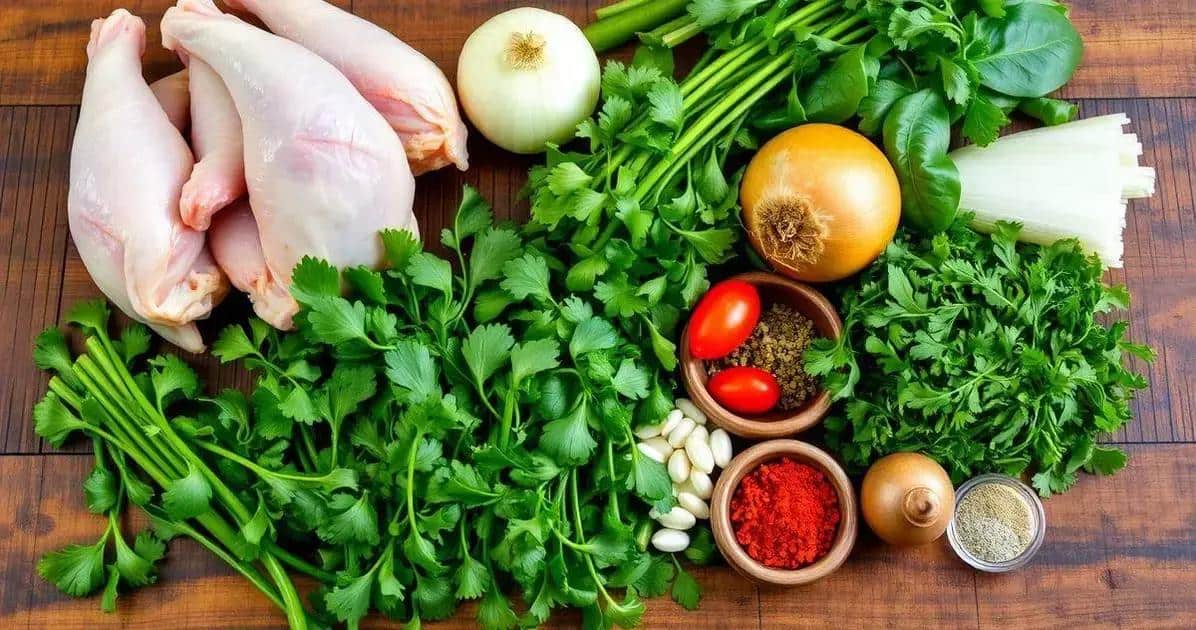 Ingredientes da Sopa de Capeletti com Frango