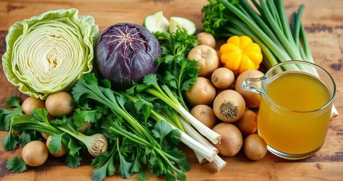 Ingredientes da Sopa de Repolho Detox
