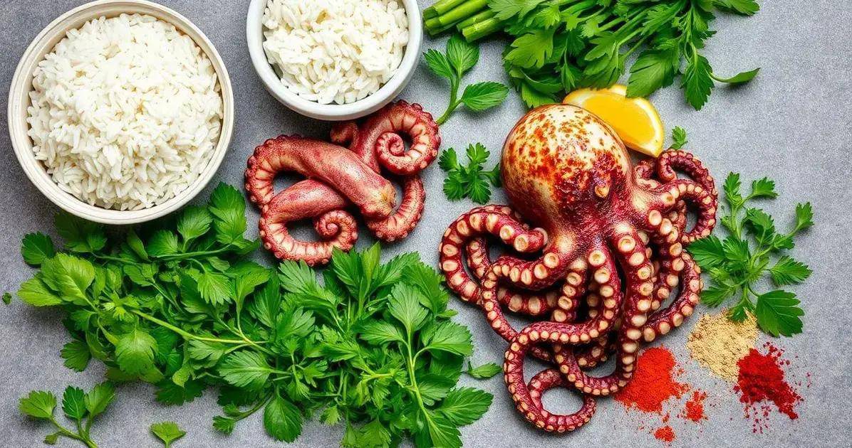 Ingredientes do Arroz de Polvo