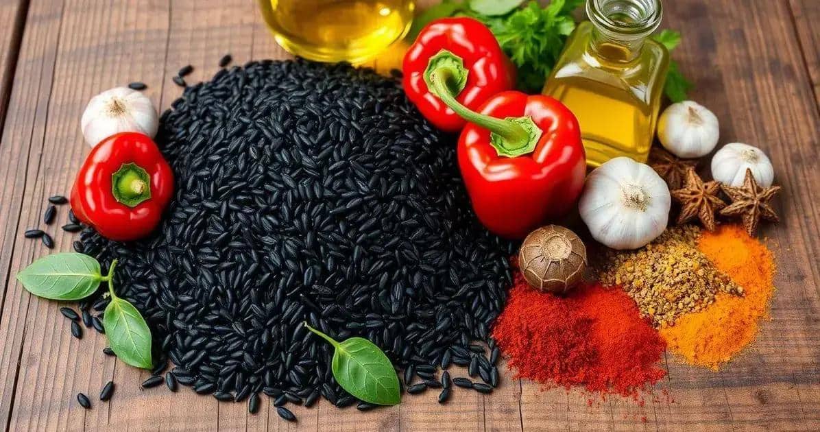 Ingredientes do Arroz Negro
