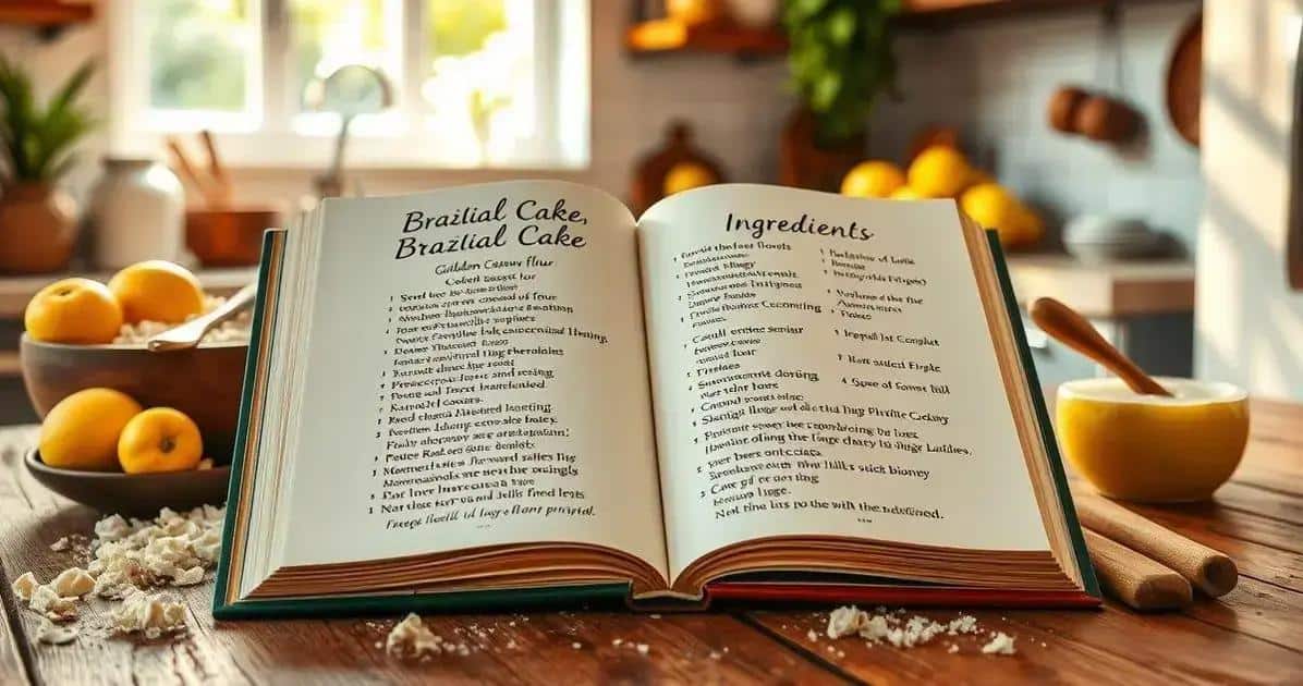 Ingredientes do Bolo Souza Leão
