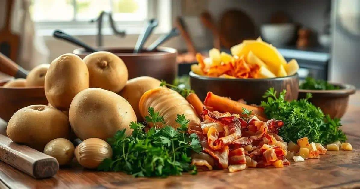 Ingredientes do Creme de Batata com Bacon