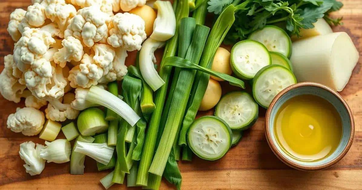 Ingredientes do Creme De Couve Flor E Alho Poró