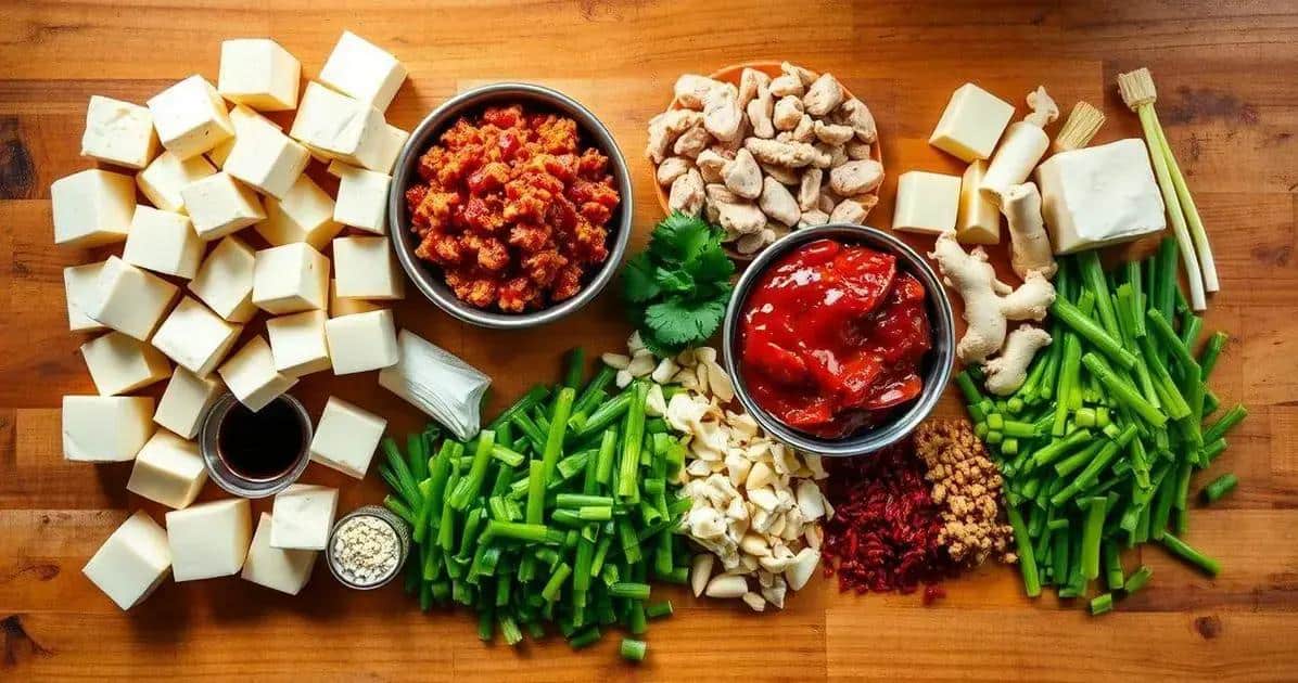 Ingredientes do Mapo Tofu