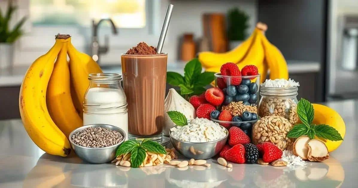 Ingredientes do Milkshake de Chocolate Saudável