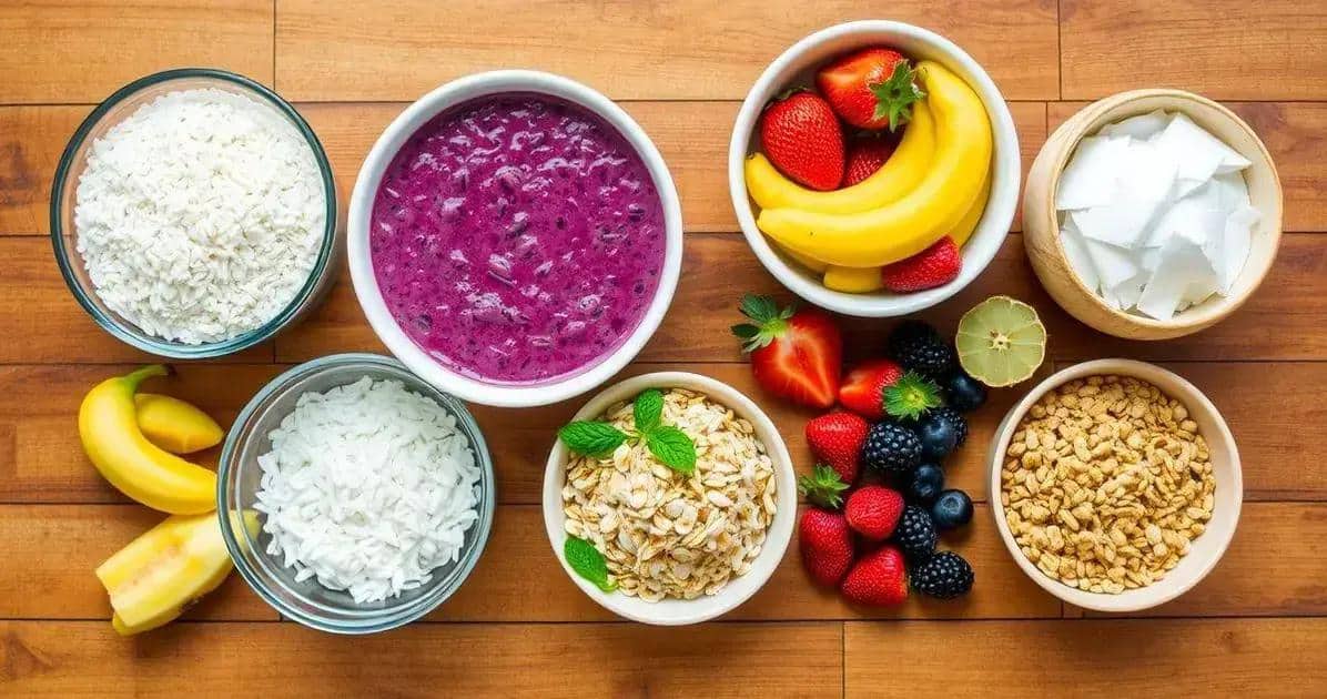 Ingredientes para Açaí com Tapioca
