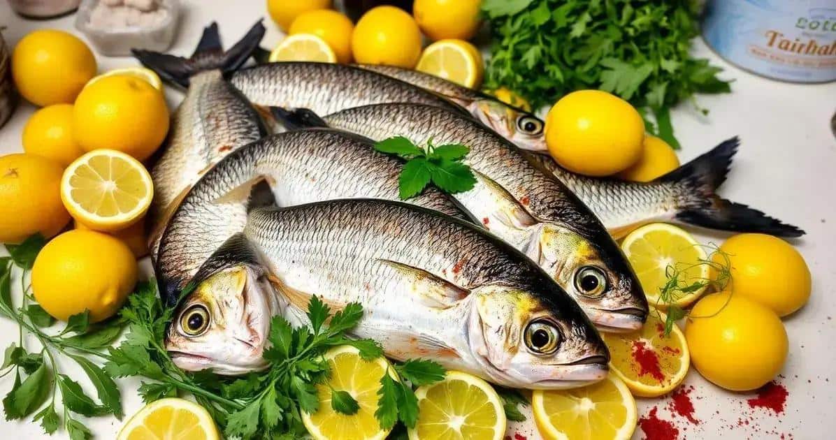 Ingredientes para Tainha Assada