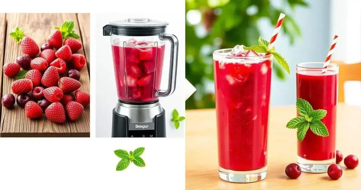 Método de Preparo do Smoothie de Frutas Vermelhas
