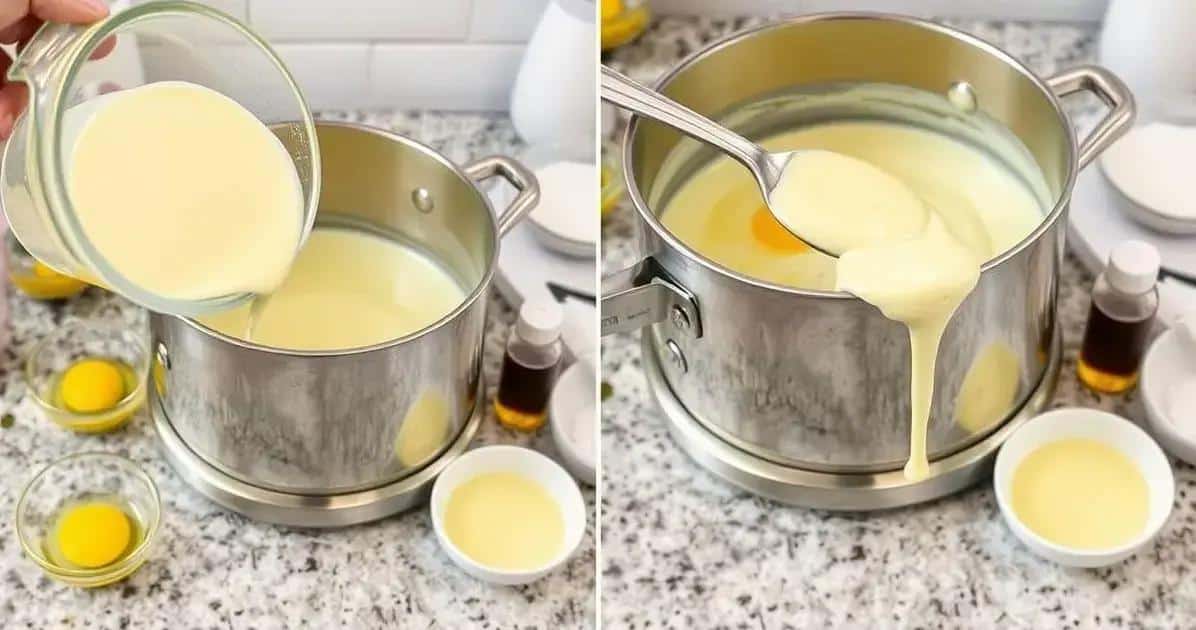 Preparando o Creme Confeiteiro para o Mille-Feuille