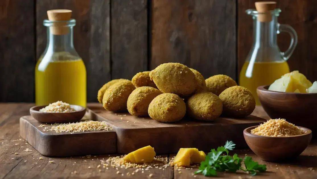 Ingredientes da coxinha de jaca vegana